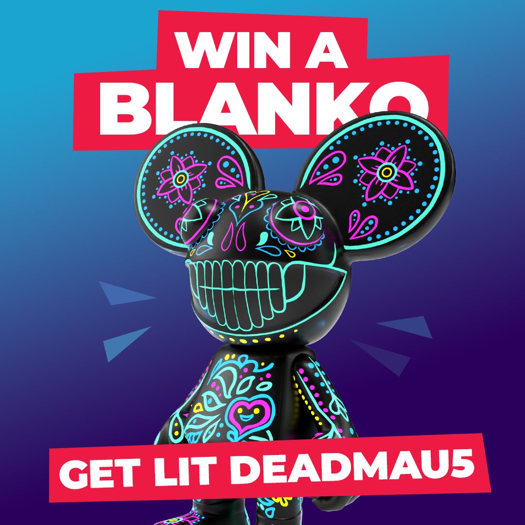 We’re just 4 days away from the launch of Blankos Block Party Season 1!
Today we’re giving away 5 Get Lit deadmau5 Blankos, a deadmau5 collaborative Blanko.
Enter here: forms.gle/QydAXNj9Ynemio…