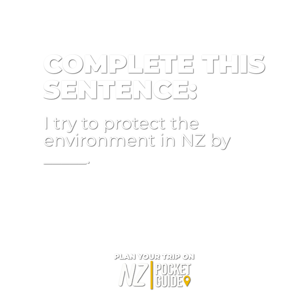BPKGuide's tweet image. ✍️ Fill in the BLANK: 
I try to protect the environment in NZ by _____.
Ours is trying to only buy products that are made of recycled or recyclable plastic (or, preferably, no plastic at all).

#newzealandtrip #travelnz #newzealandguide #nz #newzealand #nztraveltip #nzpocketguide