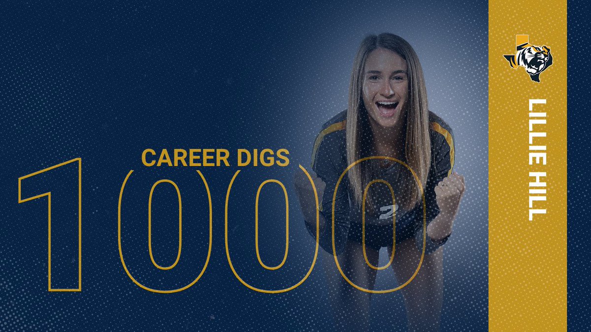 ETBU_Volleyball's tweet photo. Lillie Hill has hit 1000 career digs!! 🐯🏐

#BuildHisLegacy #TakeTheStairs https://t.co/1XU6ymr5xB