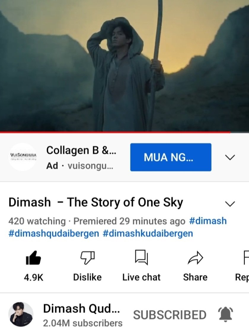 BrendaC82258759's tweet photo. @dimash_official While I was watching livestream of you IG,seems you posted here. Watched your new MV it's both awesome &amp; powerful in its message. The war must stop! Thank you Dimash for work you &amp; others did to make MV,money well spent😊👍
#TheStoryOfOneSky 
#DimashQudaibergen
@dimash_official https://t.co/vZasXSqhsx