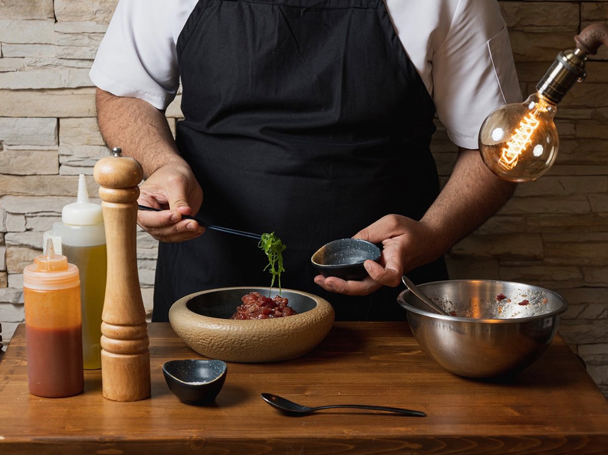 🐟 𝚃𝚊𝚛𝚝𝚊𝚛 𝚍𝚎 𝚊𝚝𝚞́𝚗 

Tienes que probar este Tartar de atún, ligeramente picante y alga wakame, de nuestro chef, Víctor Roldán. ¿Te vienes?

Asegúrate una mesa en el 656 44 55 25.