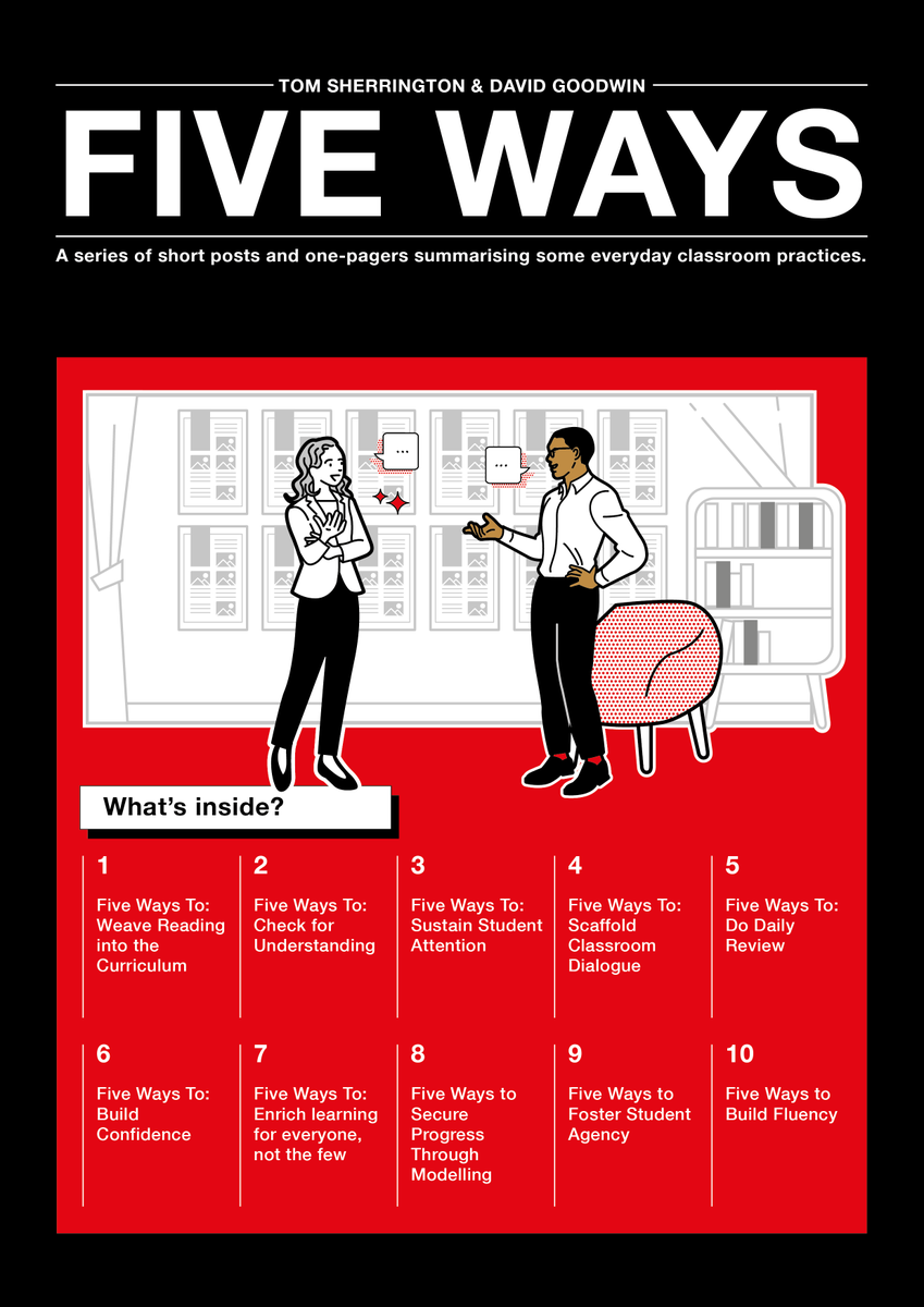 Tom Sherrington (@teacherhead) on Twitter photo NEW: Five Ways To.. the Booklet by me and <a href="/MrGoodwin23/">David Goodwin</a> teacherhead.com/2022/09/24/fiv… All 10 posts in one downloadable booklet. Share freely. Amazing work by David. The booklet is dedicated to our friend and mentor <a href="/olicav/">oliver caviglioli</a> NEW: Five Ways To.. the Booklet by me and <a href="/MrGoodwin23/">David Goodwin</a> teacherhead.com/2022/09/24/fiv… All 10 posts in one downloadable booklet. Share freely. Amazing work by David. The booklet is dedicated to our friend and mentor <a href="/olicav/">oliver caviglioli</a>