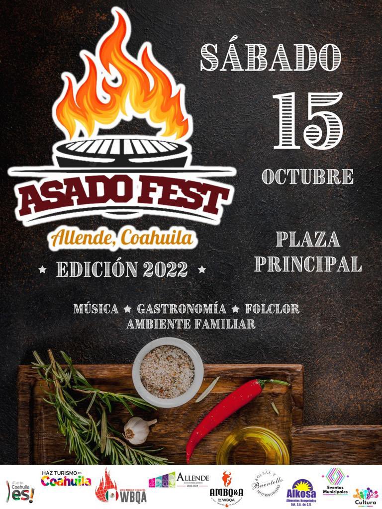 Coahuila's tweet photo. En octubre, prepárate para hacer turismo responsable en Allende #Coahuila.
🗓️ 15 Participa en el #AsadoFest
🗓️ 16 Ponte en modo vaquero para la Cabalgata.
¡Haz turismo responsable en Coahuila! https://t.co/5HAVgKTZu3