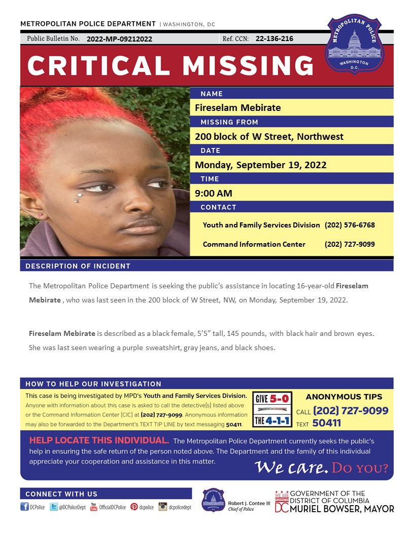 DC Police Department tweet media
