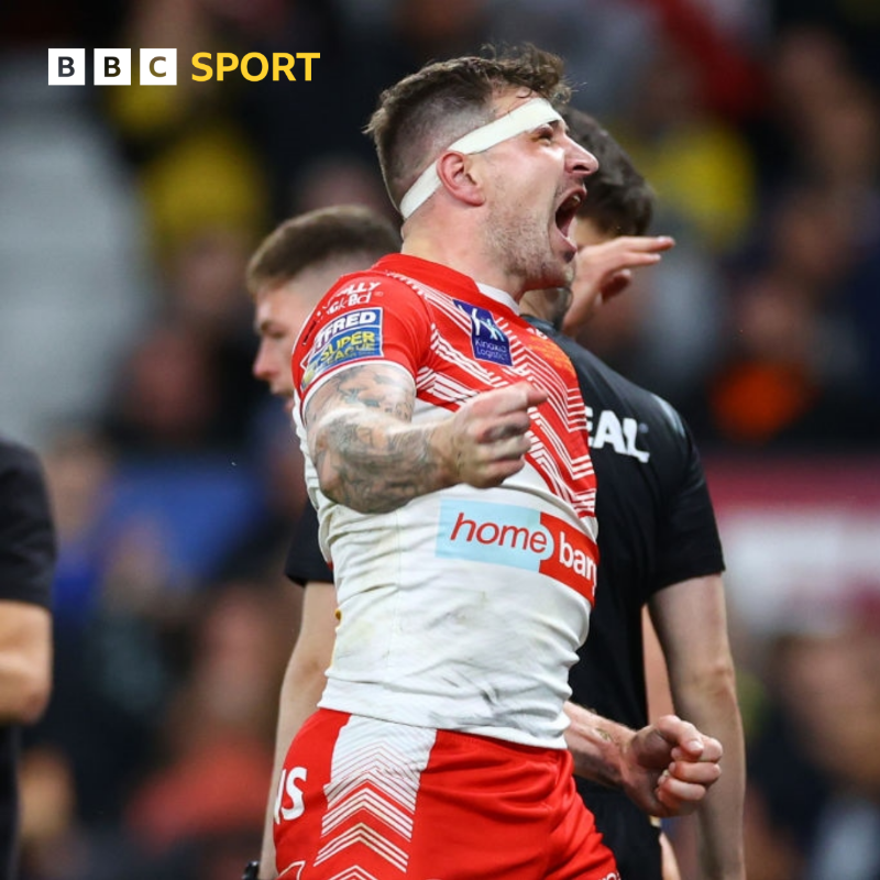 BBCSport's tweet photo. 🏆🏆🏆🏆

St Helens are record-breakers and history makers.

That was a Grand Final to remember 🤩

Report 🔽 #SuperLeagueGrandFinal 🏆 #GF25 #BBCRL
