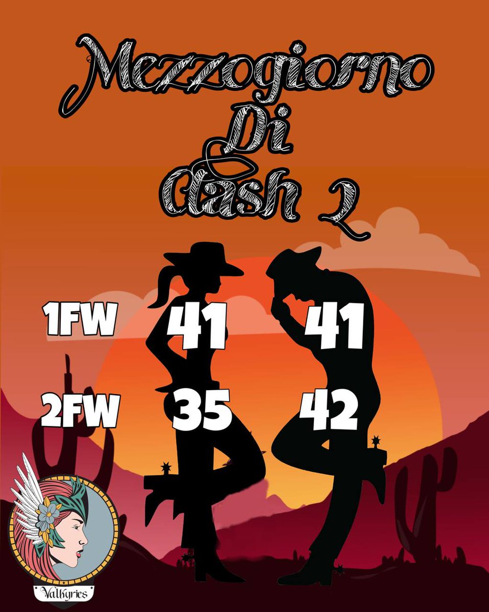 MEZZOGIORNO DI CLASH 2
Banditi e Bandite.Siamo giunti al termine di quest’evento fatto di polvere, caldo,sparatorie e cavalcate nella tempesta del vento.

VITTORIA a colpi di sfide e risate per  i Banditi!
Grazie a tutti, al prossimo evento!
@ClashOfClansAl6