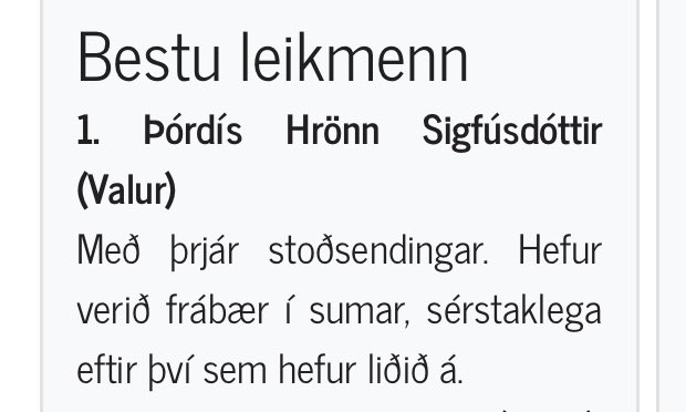 Óóó kemur á óvart að mín kona sé mvp!!
Til hamingju með titilinn <a href="/sosi93/">Þórdís Hrönn</a> og valur!!
