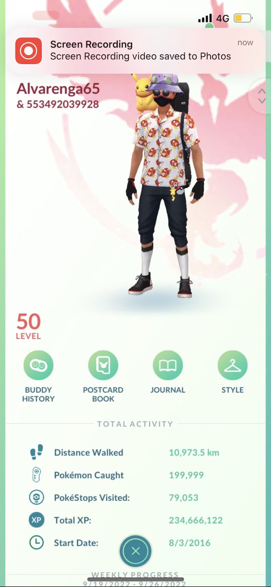 alvarenga65PoGo's tweet photo. 200.000 catches achieved. Another one for the collection https://t.co/pSjH5flhVt