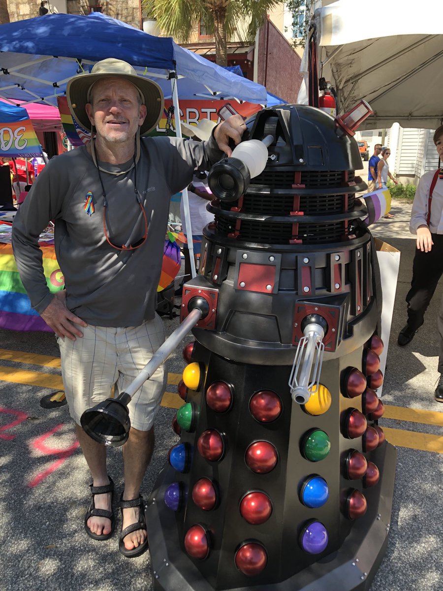 #SCP2022 Best part of Brevard Gay Pride today was posing with this rainbow Dalek!