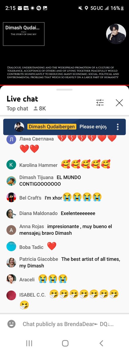 BrendaC82258759's tweet photo. @dimash_official Even had notification on but was on IG in a Meet &amp; Greet Livestream. I even opened live chat on YouTube but waited till I watched MV chat disappeared. Then went back to IG &amp; MV showing there too. You are everywhere today.
#TheStoryOfOneSky 
#DimashQudaibergen 
@dimash_official https://t.co/fcnKs59Kt9