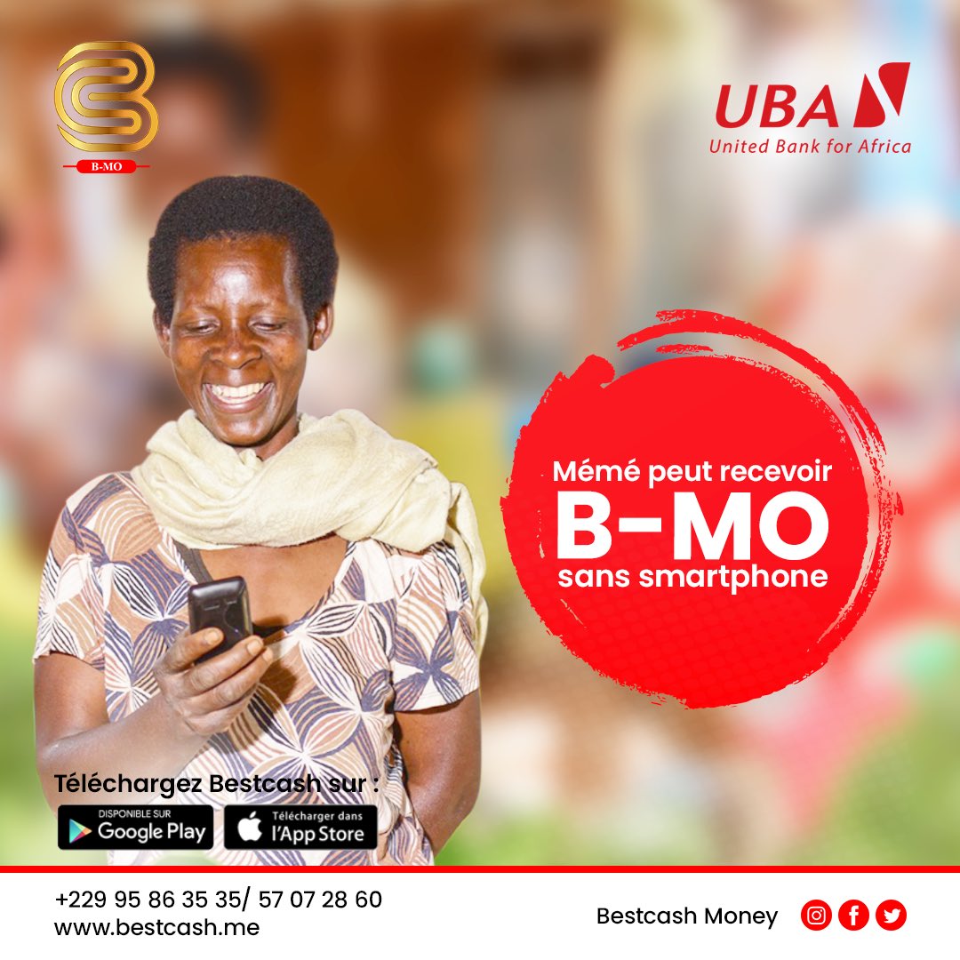 bmo_africa's tweet photo. [#BMOTché]

🔸 B-MO vous facilite la vie car sans même que votre destinataire ait l’application, vous pouvez lui envoyer de l’argent!🤩

▪️ B-MO, votre argent en mieux.

#BMO #Envoiedargent #UBA #Bestcash #transfertdargent #wasexo https://t.co/xGJi1CAy59