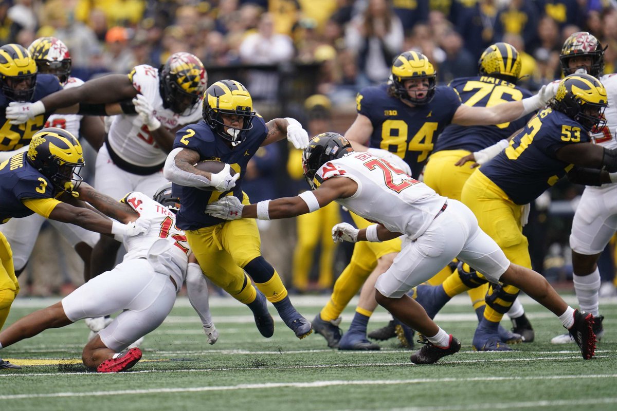Michigan RB Blake Corum is from Northern VA and went to St Frances Academy in Maryland. Right now, the DMV native has racked up 243 yards on 30 carries and 2TDs against the University of Maryland defense.
