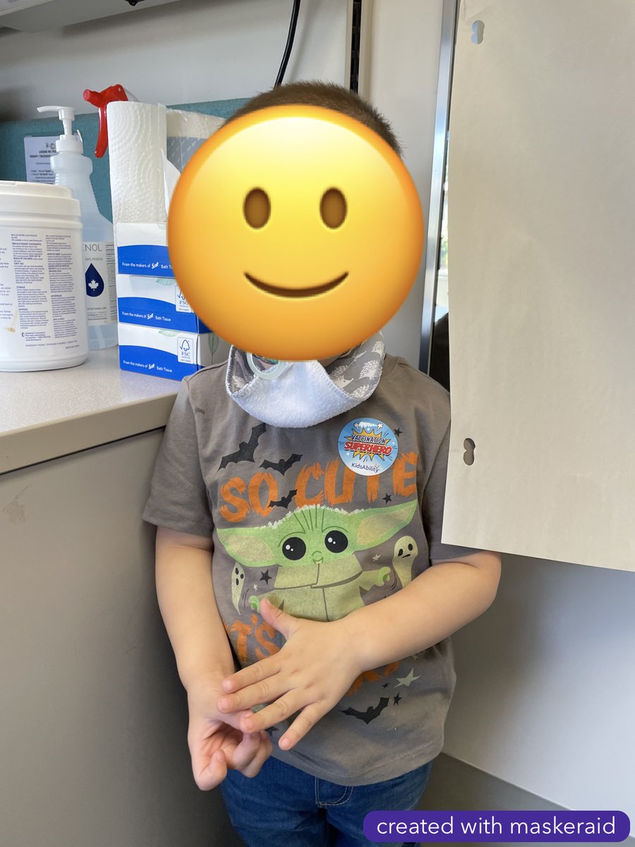 sechilds's tweet photo. F received his second vaccination today! Thanks @KidsAbility and @ROWPublicHealth for putting on a sensory friendly clinic.

He loved playing with all the cool toys. https://t.co/zCBkNT1BjA