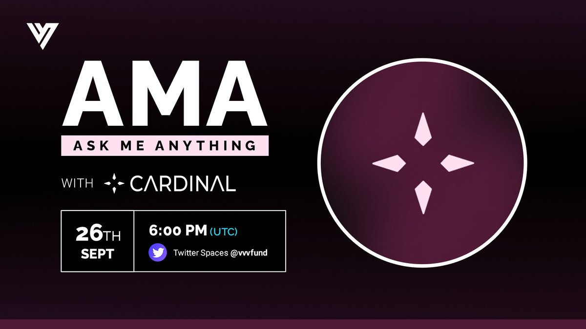 vvvdotnet's tweet photo. This Monday, we'll be hosting @cardinal_labs
 for an exciting #AMA to discuss their #Solana Protocol that enables conditional ownership of NFTs. 

Learn about how they're powering the future of #NFT utility through rentals, staking, ticketing &amp; more.

👉https://t.co/vFSf6XqBfb https://t.co/m2dMIjmRnX