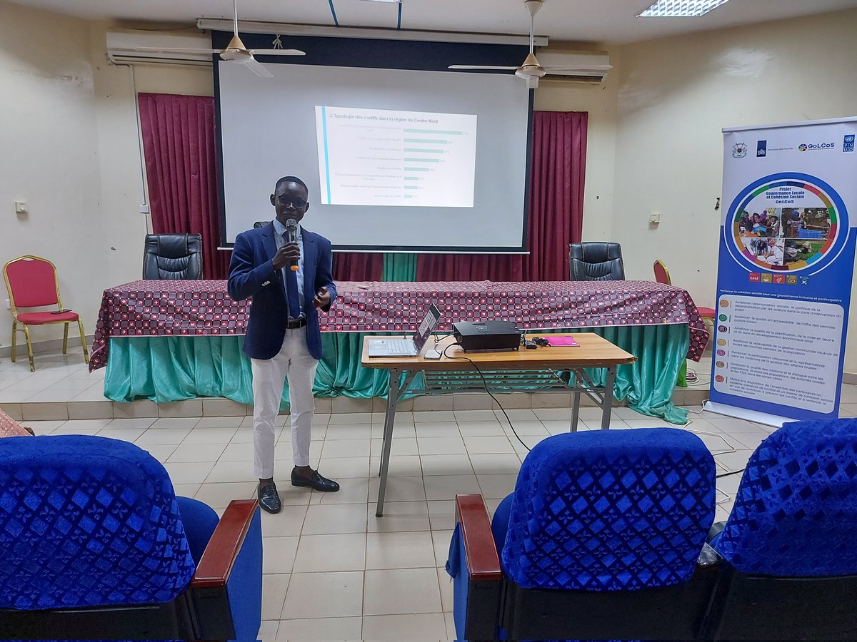 Jo_duburkina's tweet photo. Ateliers de dissémination des résultats des analyses des dynamiques conflictuelles dans le cadre du projet #GolCos. A Kongoussi et à Kaya, j'ai présenté aux côtés des experts du @PNUD_BFA les résultats communaux et régionaux. @cgd_burkina https://t.co/TU3wdQ9NPa