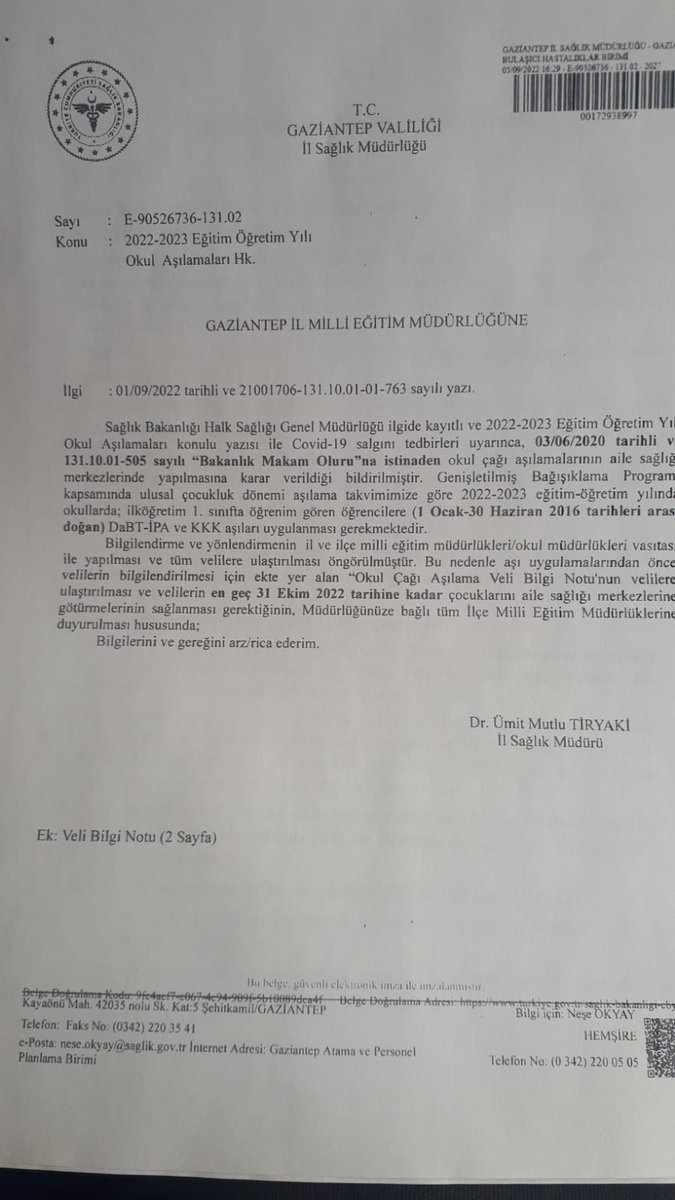 siz_hala's tweet photo. Dikkat GAZİANTEPTE ilk okula giden çocuklar aşılanacaktır.
İlk okula giden çocuklara hangi aşıları vuracaklar resme bakın.
Kaç çocuk CVD19 aşılandıktan sonra kalp krizi geçirip öldü?
Kaç insan CVD19 aşı vurulduktan sonra kalp krizi geçirip öldü?
Hala çocukları aşılama derdindeler https://t.co/RfFlsmNcN4