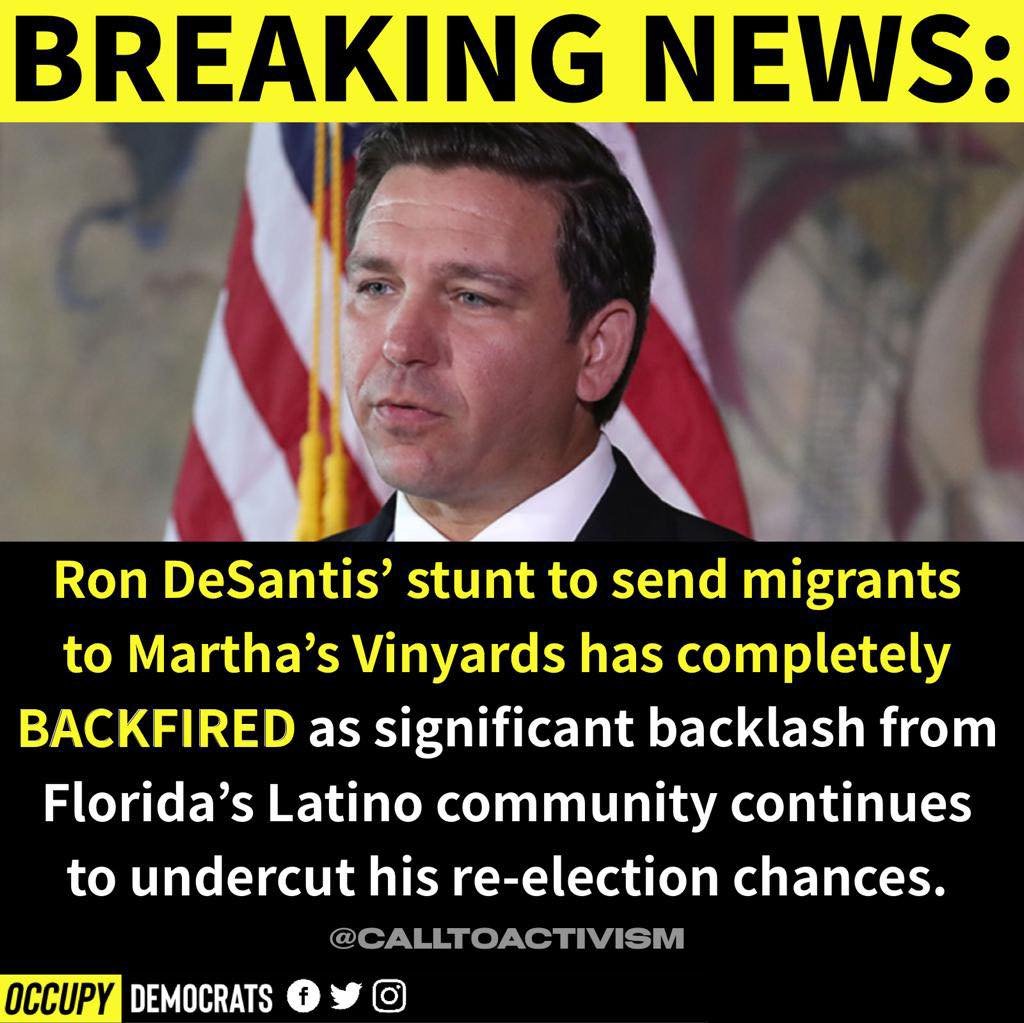 They better wake up to how DeSantis really thinks about them, he only wants their vote and doesn’t care about anything else.