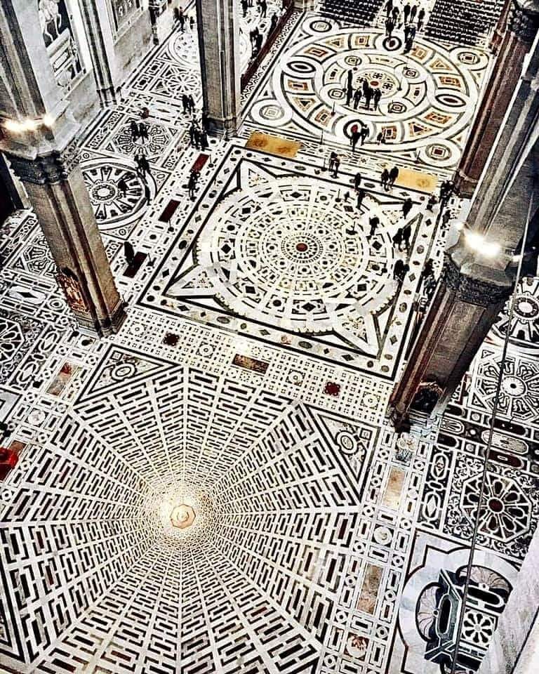 A 13th-15th Century CE; floor mosaic in cathedral of Santa Maria del Fiore in Firenzi, Italy.

#archaeohistories