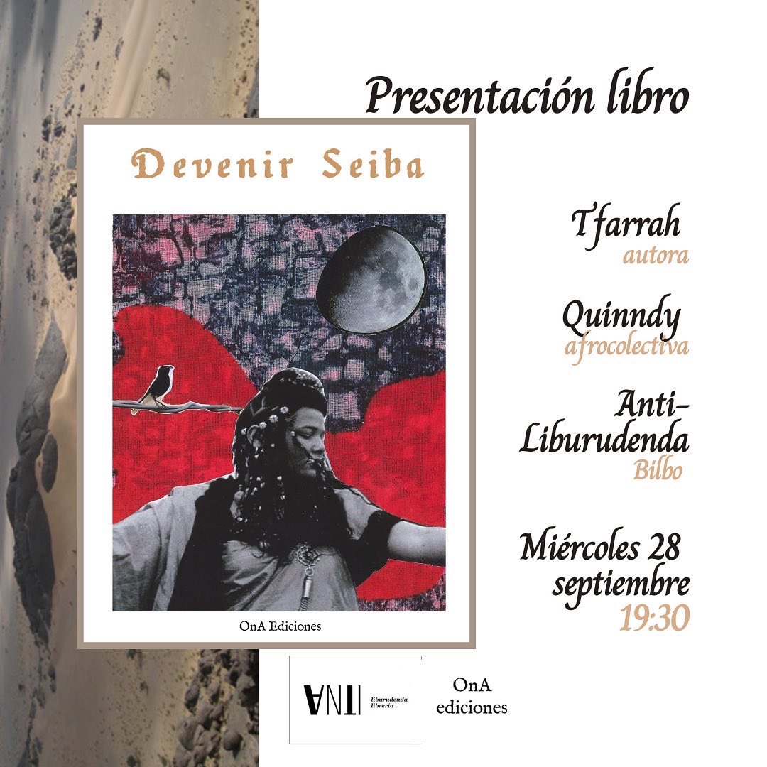 antiliburudenda's tweet photo. Este miércoles 28 de septiembre a las 19:30h tenemos presentación:
❤️DEVENIR SEIBA❤️
de ✨Tfarrah✨
Tfarrah en conversación con Quinndy.
¡¡Os esperamos!!
#devenirseiba #Tfarrah #Onaediciones @quiinndy https://t.co/opm2IhjJzd