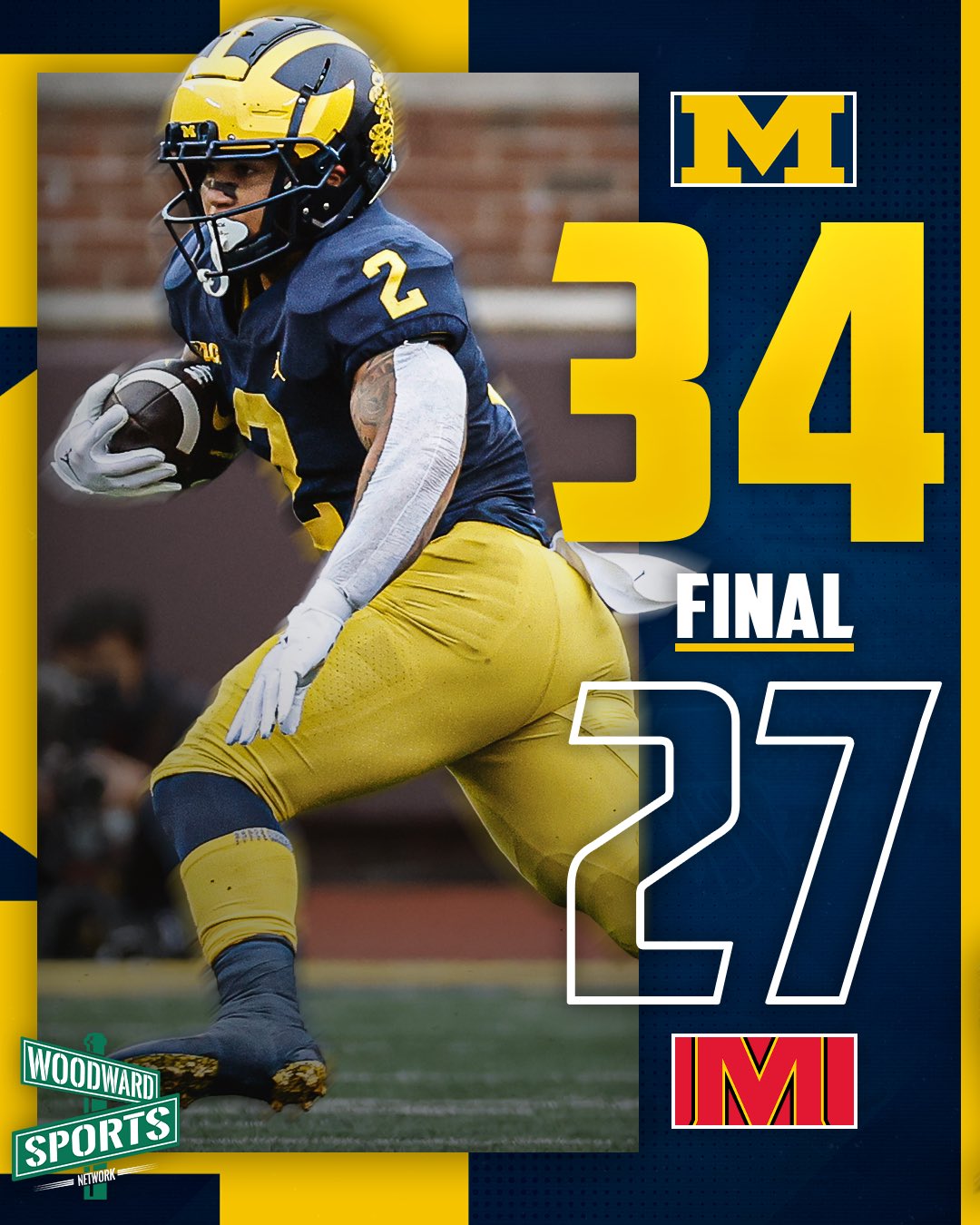 Woodward Sports Network on Twitter: "Hail to the Victors! Michigan gets