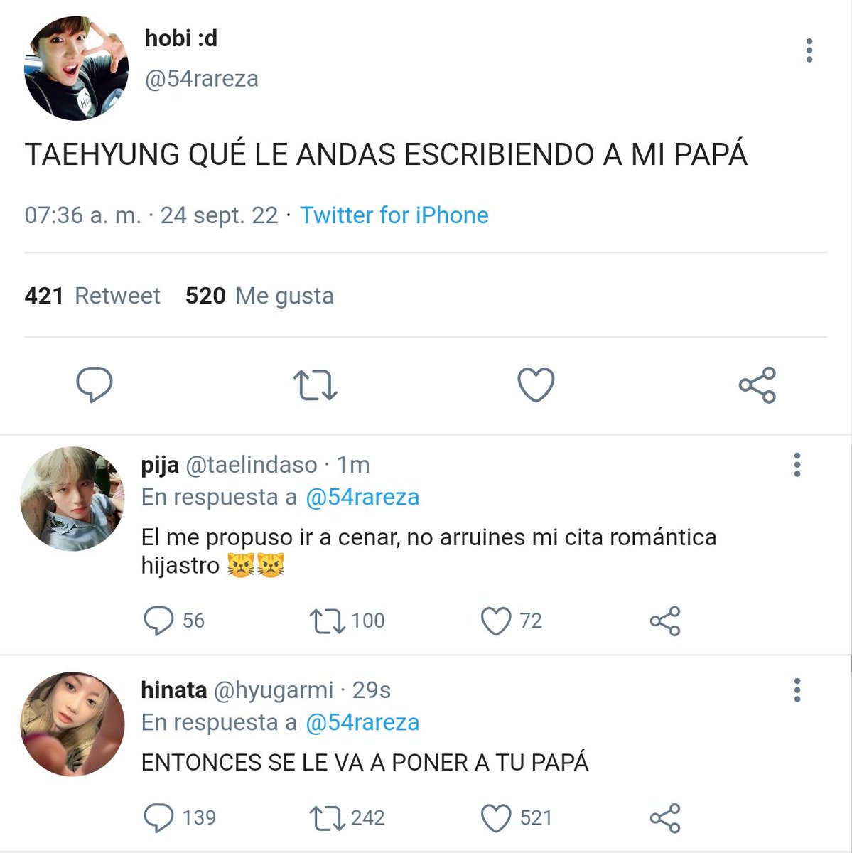 thvergotaa's tweet photo. un #taekookau donde jk le envía un mensaje por equivocación al mejor amigo de su hijo. https://t.co/x593XOmHYe
