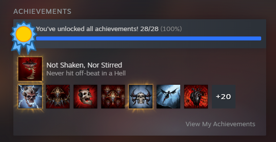 perswidle's tweet photo. We've done it, friends. 100%ed Hellraiser. What a game. Absolutely loved it https://t.co/mQNVOJyWhk