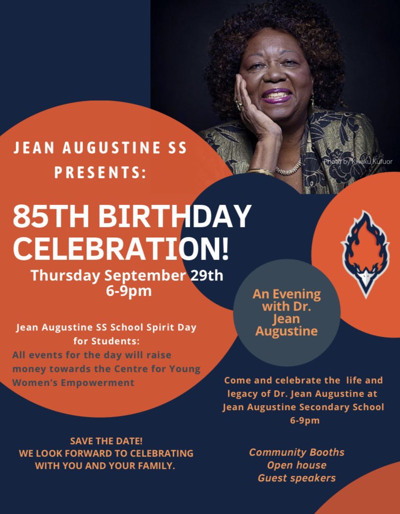 We are thrilled to be hosting <a href="/JeanAugustine07/">Hon. Jean Augustine, P.C., C.M., O.Ont., C.B.E.</a> at <a href="/JeanAugustineSS/">Jean Augustine S.S.</a> this week to celebrate her life and legacy… and her 85th birthday!! Looking forward to connecting with the family of schools and community this week.