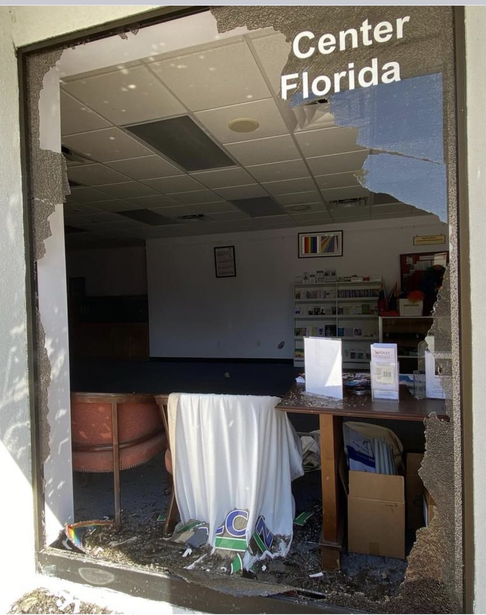 femgator's tweet photo. Our local Pride Center was vandalized by cowards in the dead of night. If you can help, please donate directly to the PCNCFL here https://t.co/mv7uUs0KwB @bjoewolf @equalityfl @HRC #loveconquershate #wewillrise #lgbtqiapride #pride https://t.co/hOssRio46N