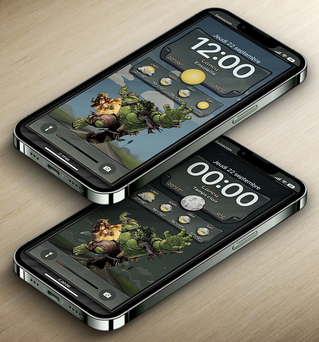 Sc4rch1's tweet photo. HULK &amp; BUUF LockScreen 😳, with Shortcut HTML Sandbox 😎, on iOS 16 👍🏽 (not jailbroken).

Shortcut
👉🏽 @thewaytozion
Original Theme (modded)
👉🏽 @kristatos_
BUUF Theme
👉🏽 @BuufTheme
Mockup
👉🏽 @screenshot_pro

#HULK
#BUUF
#Shortcut
#LockScreen
#iOS16 https://t.co/fzFoc6LB1J