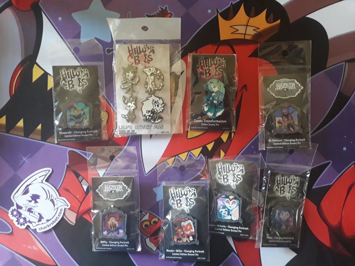 F4nt4sm1c4's tweet photo. I got these so FAST?! Thank you @SharkRobotStore
#helluvaboss #hazbinhotel #sharkrobot #helluvamerch #hazbinmerch https://t.co/O1UW2LB3Qj