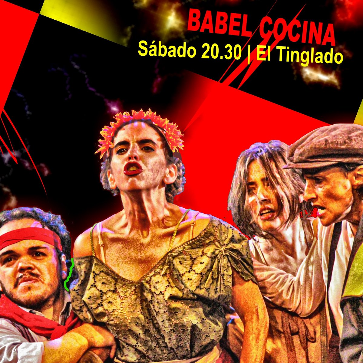 BABELCOCINA's tweet photo. Diferente a todo lo que viste, BABEL COCINA. Dirigido por RITA TERRANOVA. Sábados 20.30 en El Tinglado Teatro. UNA FIESTA TEATRAL, dijo Hugo Paredero. Am750 https://t.co/Ln6DnyEWp5