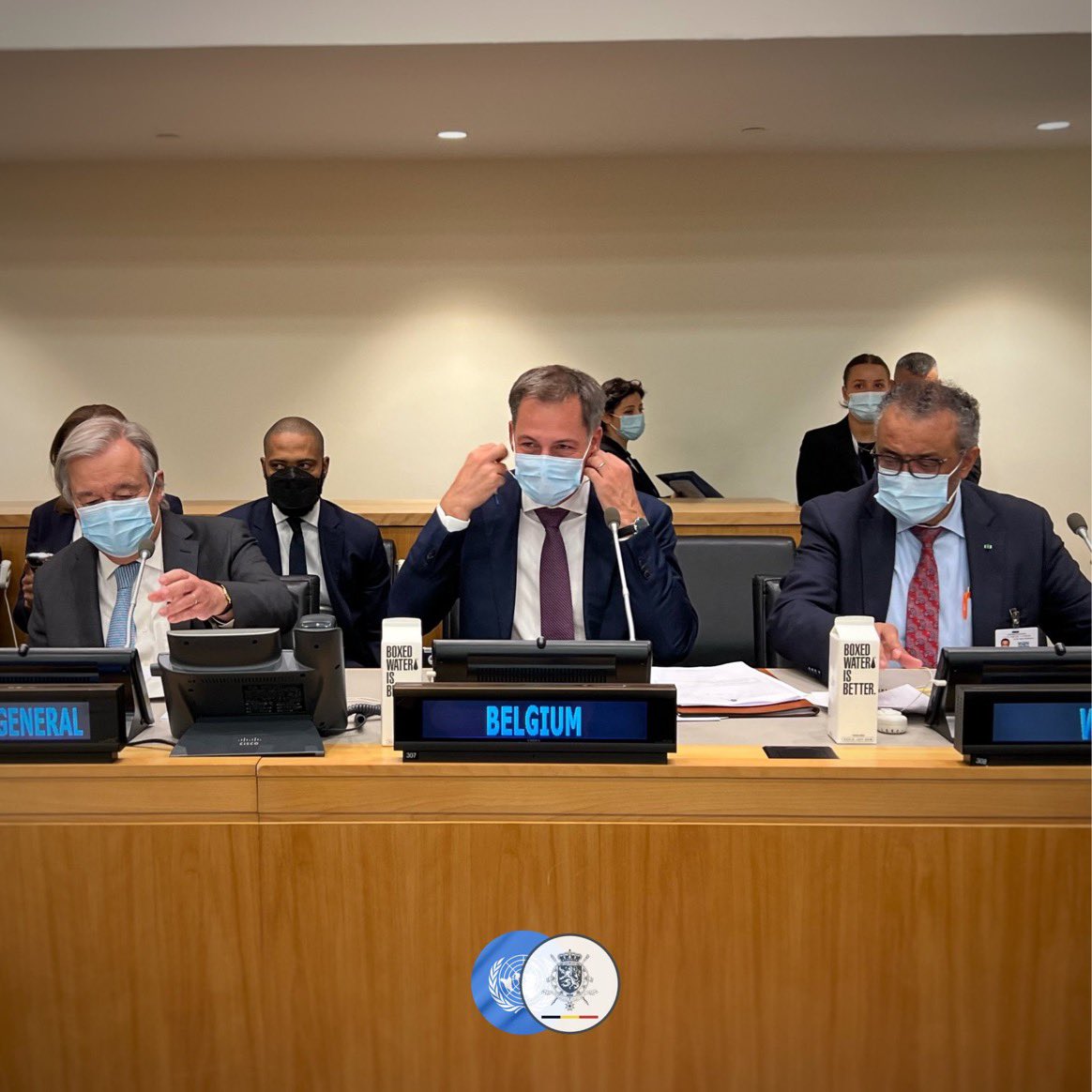 DrTedros's tweet photo. Thank you Secretary General @antonioguterres for hosting the #UNGA High Level Event on Ending the #COVID19 Pandemic. More than ever, we must #ACTogether to deliver equitable access to vaccines, tests and treatments everywhere to end this global emergency. https://t.co/WByDd77VbF