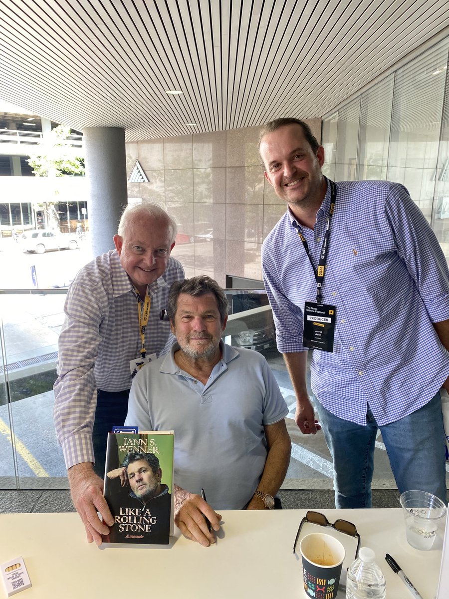 gdchoate's tweet photo. Jann Wenner signed his new book at Tribfest. Great book! https://t.co/7Zy5O8A6B0