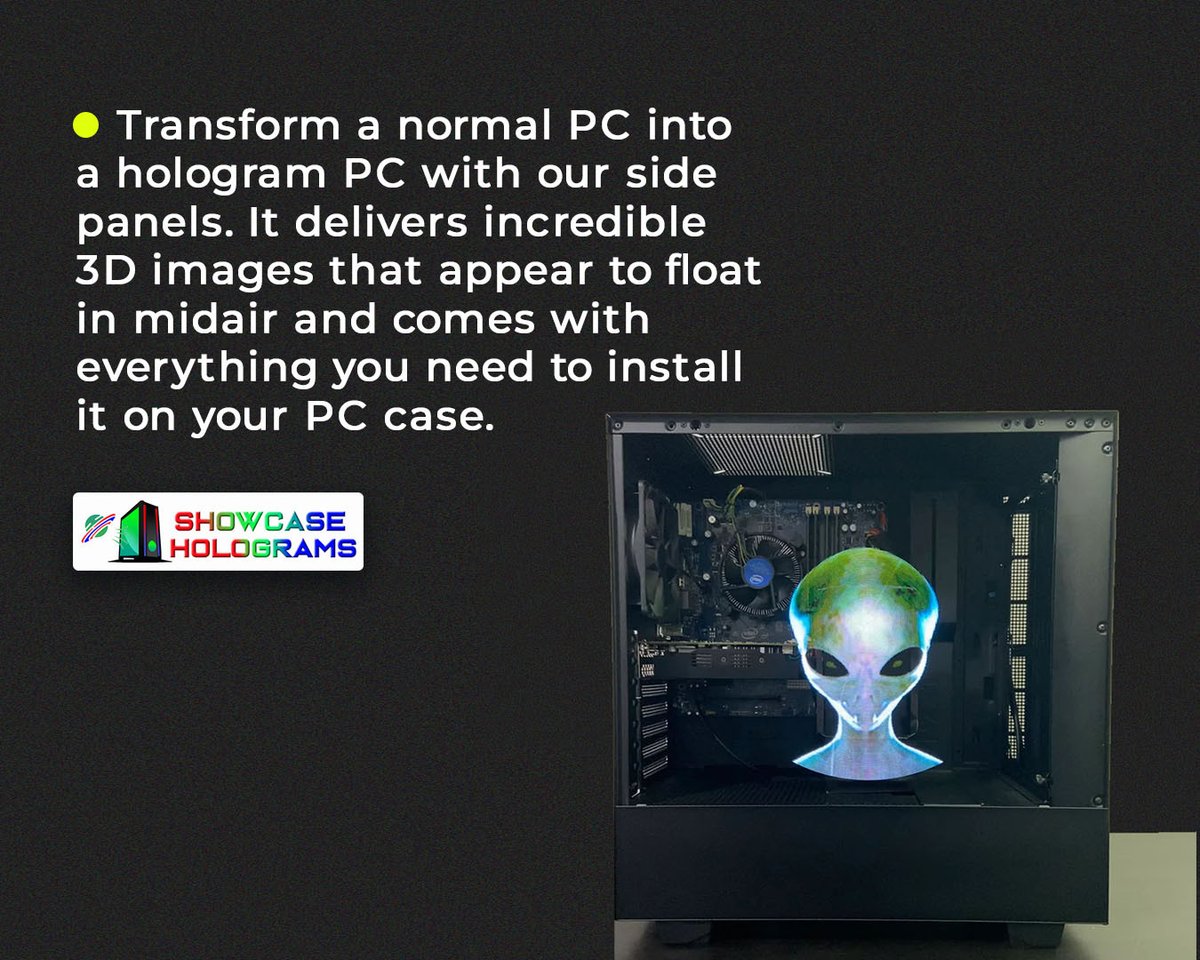ShowcaseHologr1's tweet photo. Your regular PC can become a miracle β‘
more - https://t.co/zQF1Dvs077
#tech #holograms #cyberpunk #future #gaming #gamingpc #pcgamer #pcsides #pccase #computers #frame https://t.co/9Y4msCcFsh