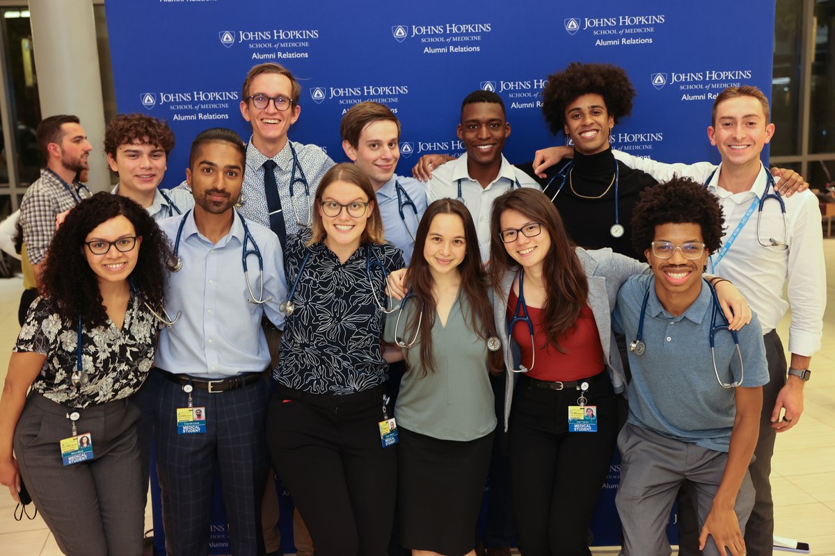 HopkinsGiving's tweet photo. Johns Hopkins School of Medicine Alumni raised $30,868 to provide white coats and stethoscopes for every med student in the Class of 2026. They received their stethoscopes on September 14th and will receive their white coats later this school year. #GoHopMed https://t.co/M4Shig6cOE