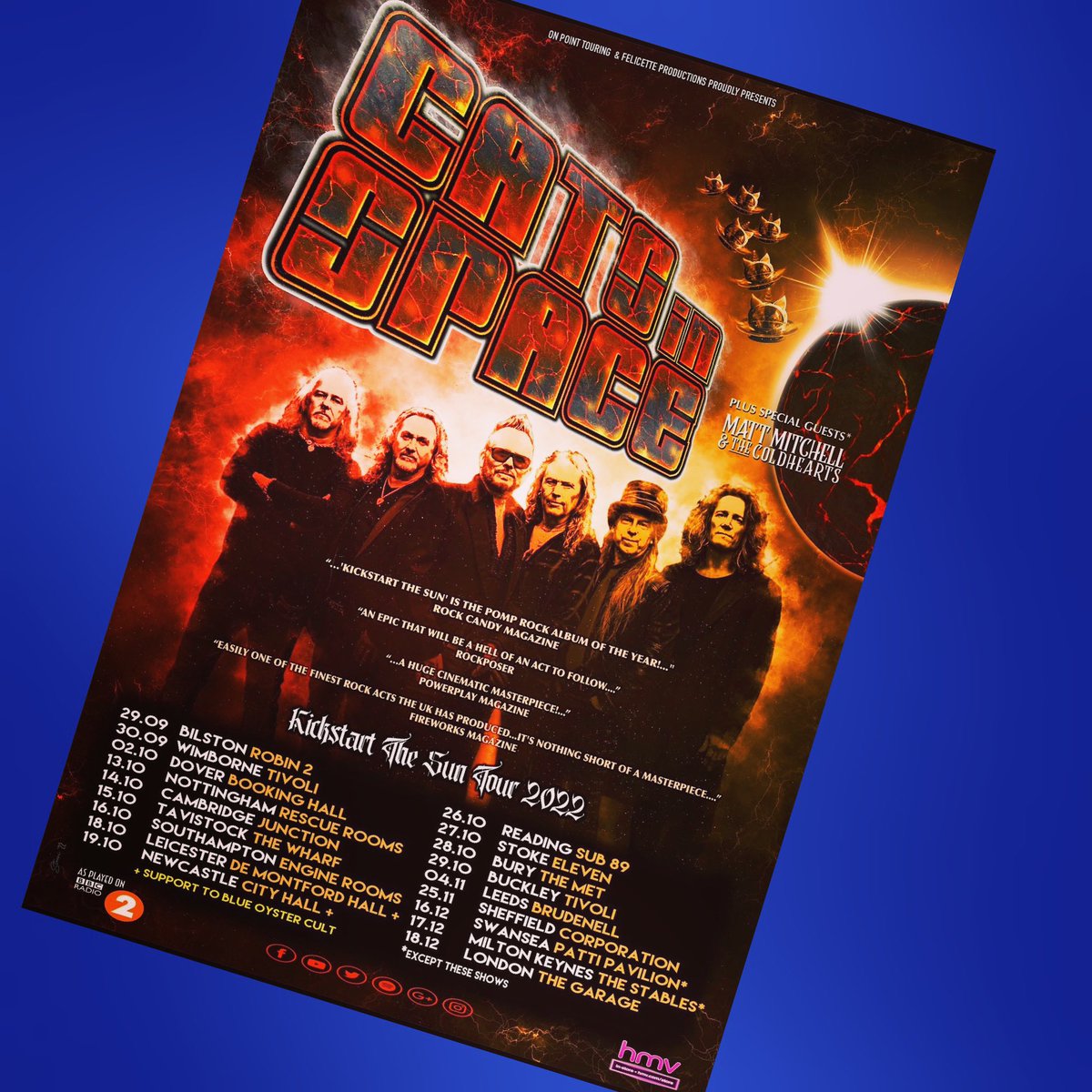 Grab those tix quick to catch <a href="/CATSinSPACEband/">Cats In Space</a> <a href="/Damienedwards/">DamienEdwardsSinger</a> on the #kickstartthesun tour!!! Starting next week <a href="/therobinvenue/">The Robin</a> on Thurs eve and dates into Dec!! 
Link to tix:  catsinspace.co.uk/uk-tourdates Please retweet!! #catsinspaceband