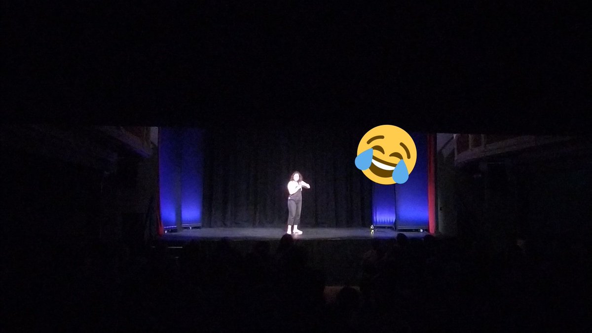 One of my most looked-forward-to gigs at work tonight. The brilliantly funny @jessicafostekew Do catch the show when she's near you 😁😁😁