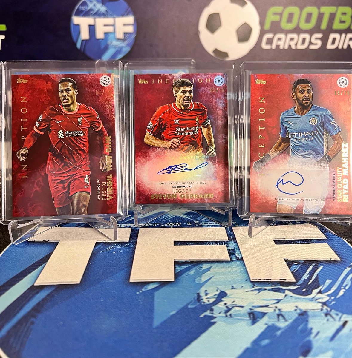 TFFBREAKS's tweet image. Topps Inception Soccer 21/22 #5 Highlights! 🚨

STEVVIEEE /10 
VVD /10 
Mahrez /10 

Thanks for the support! 💪

Get your spots here ⬇️
TFFBREAKS.COM

#topps #toppssoccer #toppsinception #panini #paninisoccer #thehobby #footballcards #soccercards #sportstradingcards