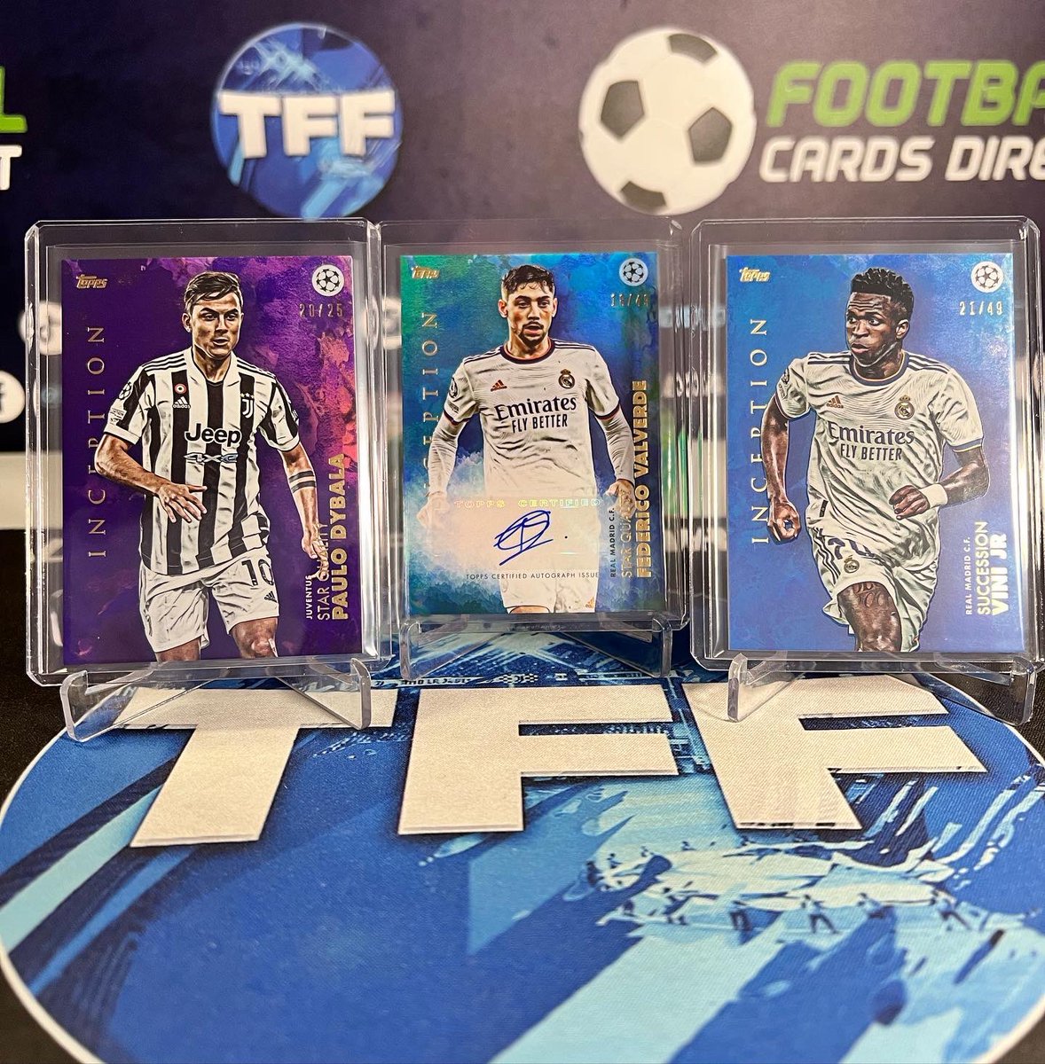 TFFBREAKS's tweet image. Topps Inception Soccer 21/22 #5 Highlights! 🚨

STEVVIEEE /10 
VVD /10 
Mahrez /10 

Thanks for the support! 💪

Get your spots here ⬇️
TFFBREAKS.COM

#topps #toppssoccer #toppsinception #panini #paninisoccer #thehobby #footballcards #soccercards #sportstradingcards