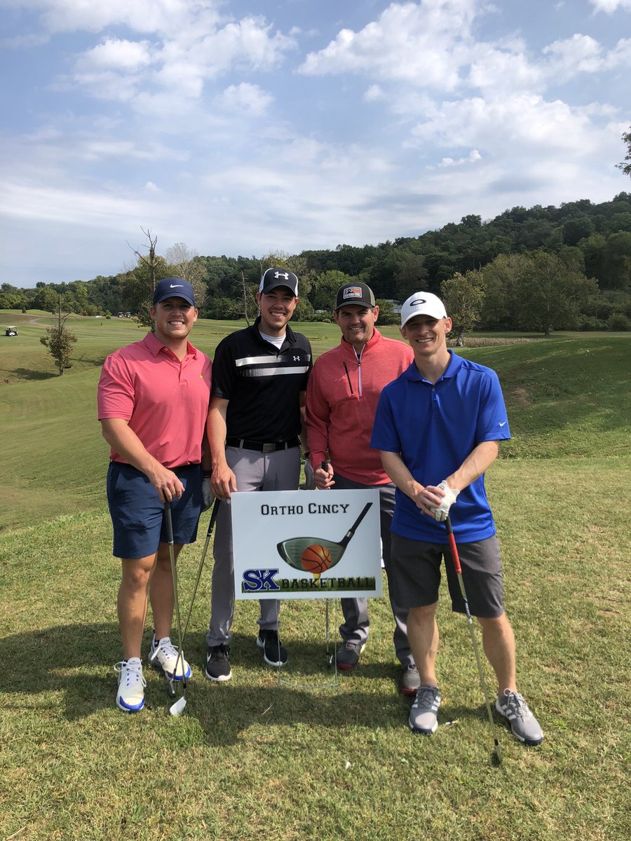 Really fun day on the course with a great team at @OrthoCincy supporting @SKPioneer_MBB. Thanks @DrAdamMetzler for carrying the team!