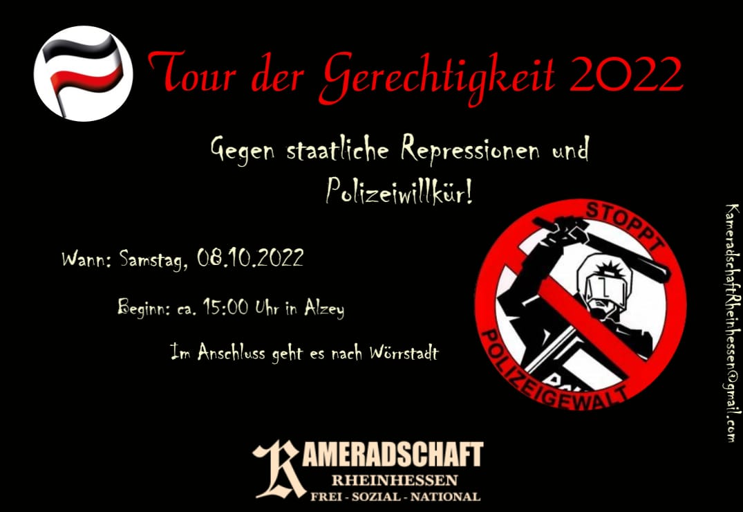 RKameradschaft's tweet photo. #PolizeikeinFreundundHelfer #Az0810 #Alzey #Wörrstadt #KameradschaftRheinhessen https://t.co/OZHs19eDEV