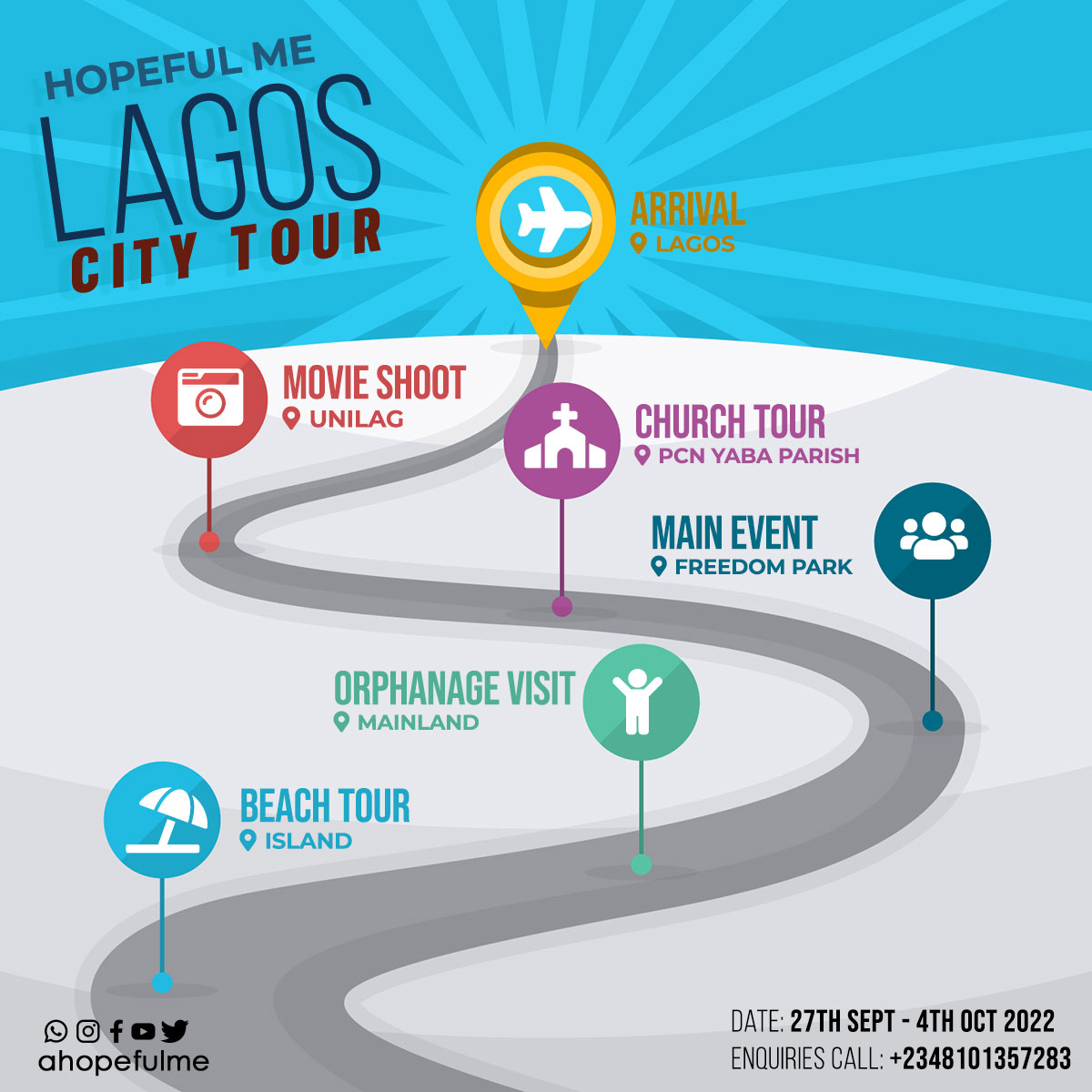 ahopefulme's tweet photo. A body, spirit and soul refreshing program❤️🥺🔥.
Join HopefulMe in this Lagos Tour!
Starting 27th September
Brace yourself! 🔥🔥
#LagosTour #HopefulmeLagosTour #HopefulMe #CityContest https://t.co/pop7gXiC6i