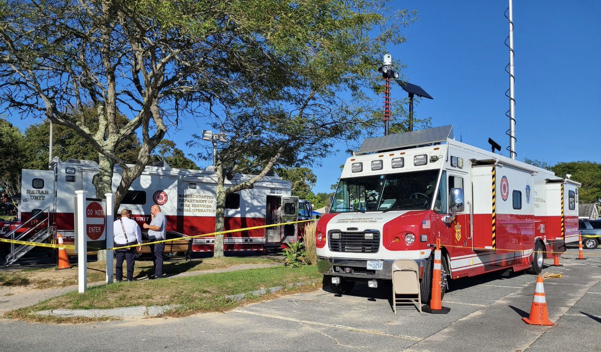 MassDFS's tweet image. DFS #ISU, #Rehab, #Gator, and #Drone units are supporting @FireOnset during the #HarvestMoon Festival today and tonight. Our #SpecialOps personnel and apparatus are always ready to help local departments with emergency incidents and pre-planned events.