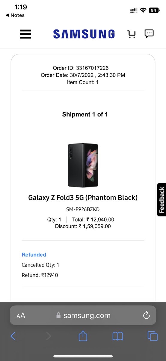 mayank_0297's tweet photo. This is not an apt response to my situation. It’s been 2 months as of now and now Samsung has stopped responding to my request over Samsung Support. Writing this to the appropriate authorities now seems my only option. Please help @jagograhakjago @consumerforum_ @consaff (3/3) https://t.co/LxYS7noMMh