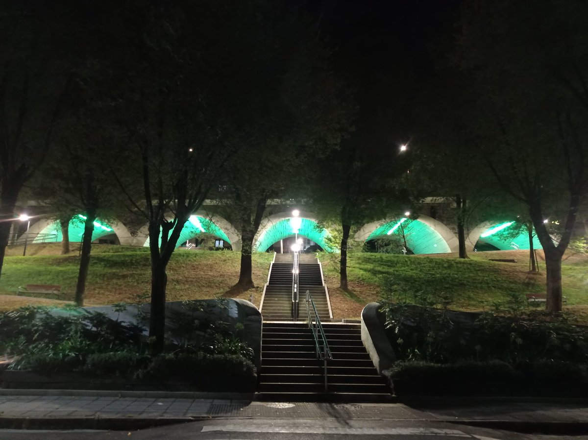AEPMI's tweet photo. Túneles de Eirza #Zumarraga se iluminan de verde por las #Enfermedadesmitocondriales #lightupformito #mito #wordmitodiseasesweek #wordmitoweek @MitoAware https://t.co/e93Z3HMauX