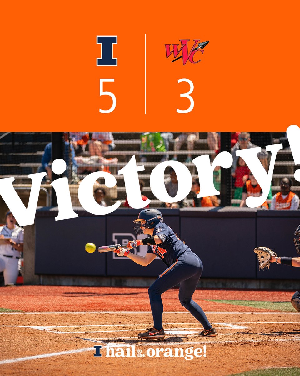 IlliniSB's tweet photo. PUT IT IN THE WIN COLUMN!!! 

The Fighting Illini will be back tomorrow at 12:30 p.m. against Parkland at Eichelberger Field 

#Illini | #HTTO https://t.co/uTGMTF1jJO