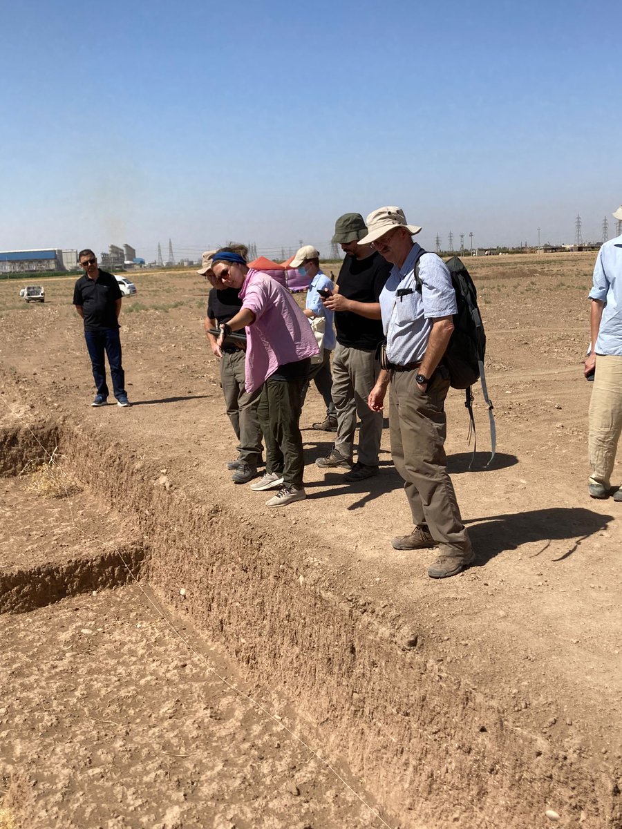 petramcreamer's tweet photo. Not one, not two, but THREE visits today at the #QachRresh excavations! We were excited to host Kak Nader Babakr of the Erbil Directorate, give a site tour to the Shanidar Cave project team, and have EPAS map our site with the eBee fixed-wing drone. https://t.co/Ga2kXlth6F