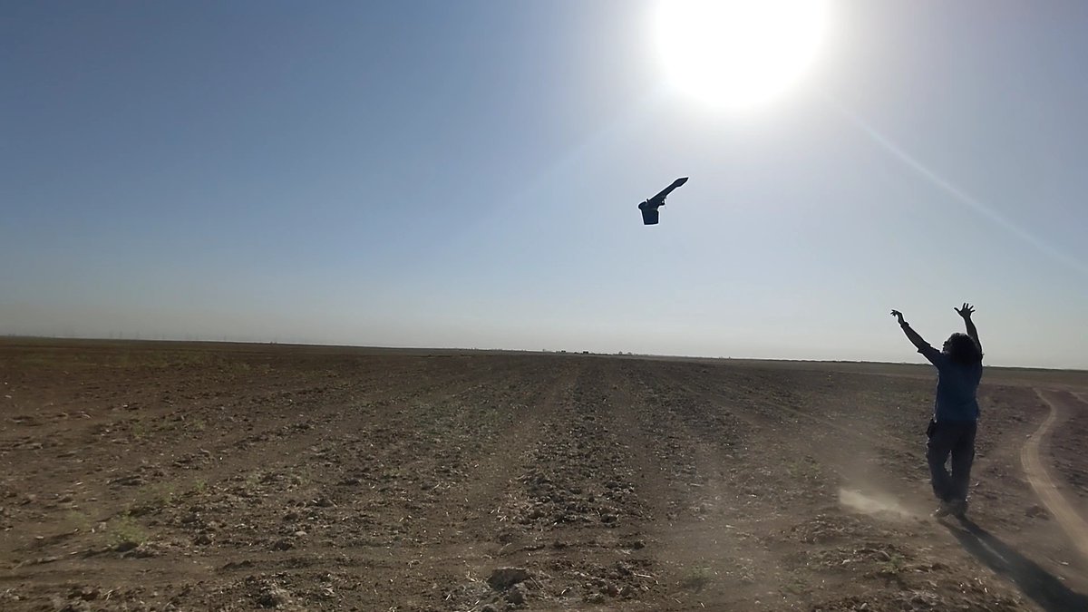 petramcreamer's tweet photo. Not one, not two, but THREE visits today at the #QachRresh excavations! We were excited to host Kak Nader Babakr of the Erbil Directorate, give a site tour to the Shanidar Cave project team, and have EPAS map our site with the eBee fixed-wing drone. https://t.co/Ga2kXlth6F