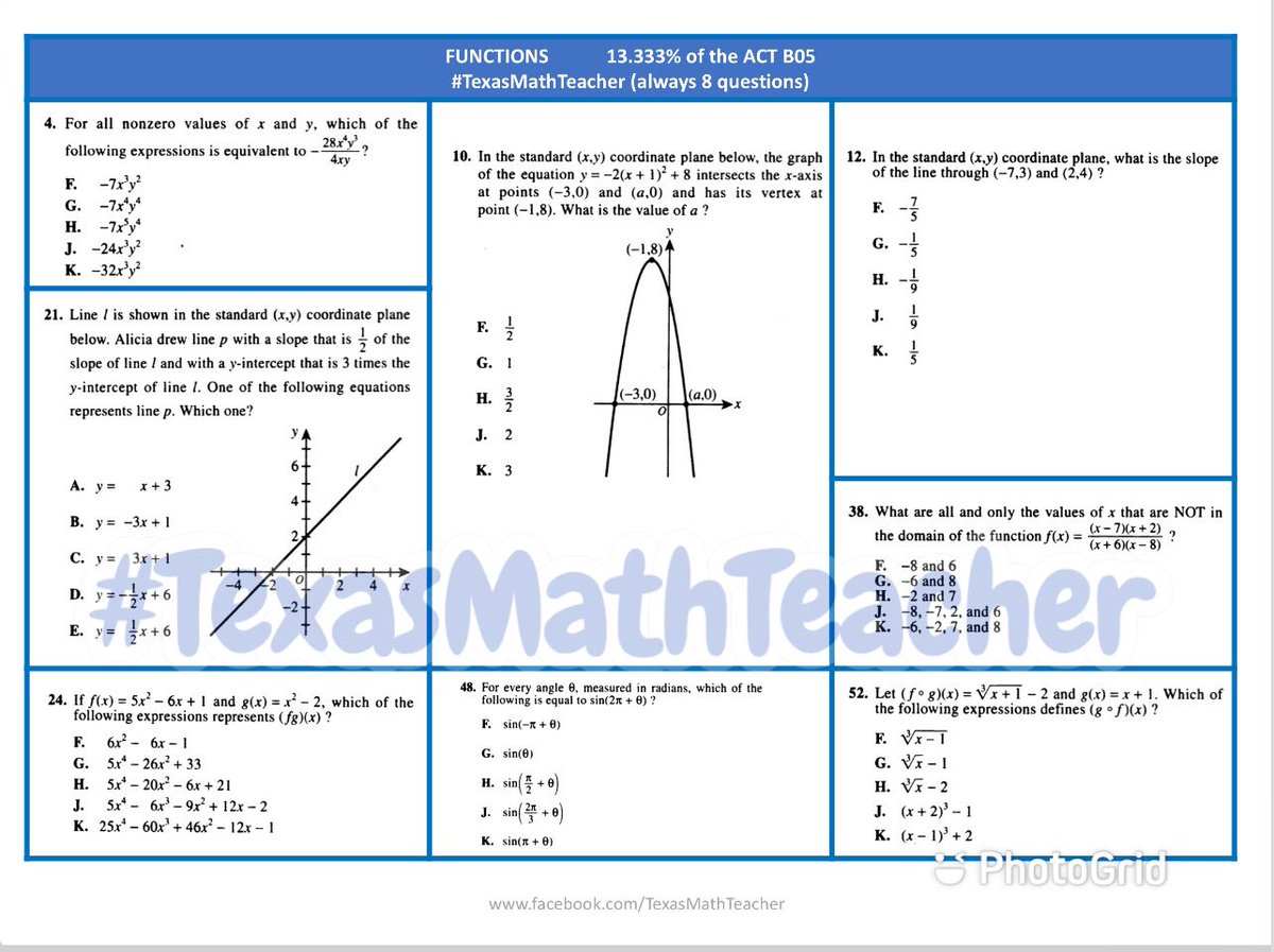 texasmathteachr's tweet photo. Working on ACT Prep for my Prep classes. I’m digging the boxes. #iteachmath #mtbos #ACTprep #texasmathteacher https://t.co/BNWfnuECMa
