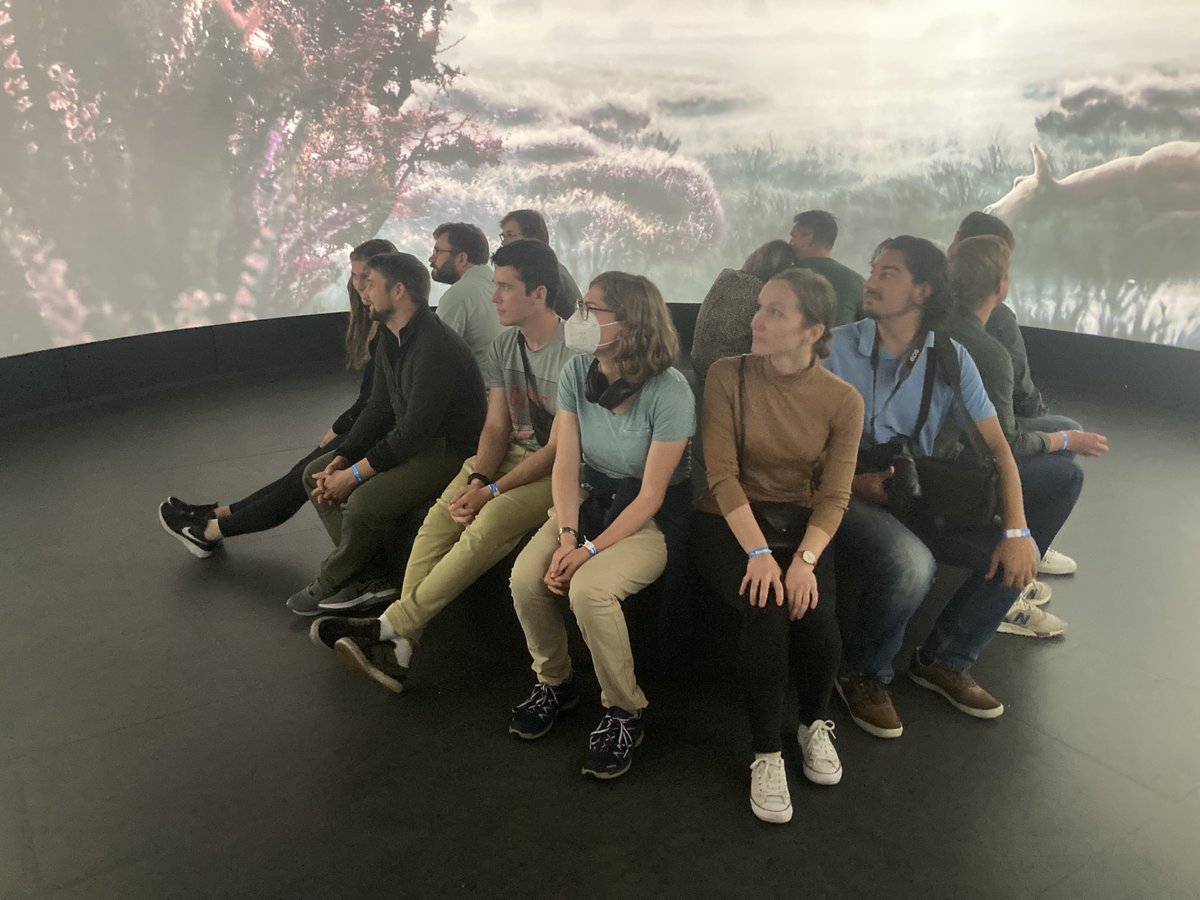 2022European's tweet photo. The soothing last gallery of ⁦@Naturalis_Sci⁩ was badly needed. Thanks to Martin Rücklin and ⁦@Anneschulp⁩ for making our “field” trip such a blast. Now sweet conodont dreams everyone! https://t.co/fikSlJ6StQ
